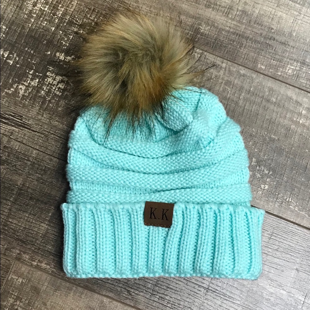 Women’s KK POM POM Beanie-Mint